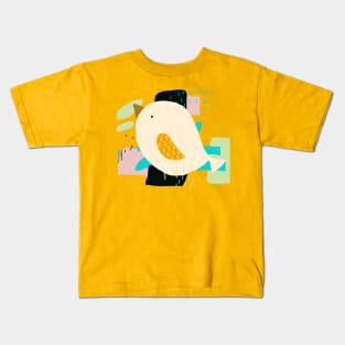 Cute Bird looking up Kids T-Shirt